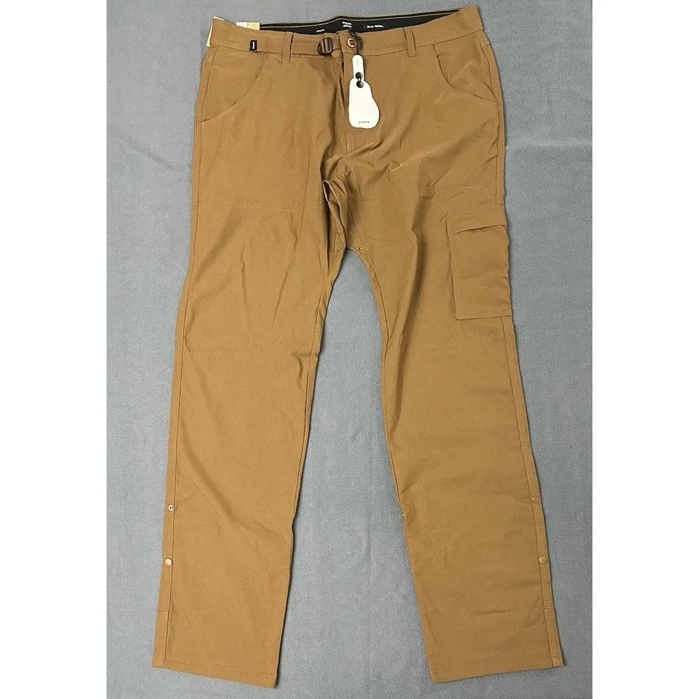 Prana Stretch Zion Slim Pants II Men's Size 38x34 Sepia Brown
